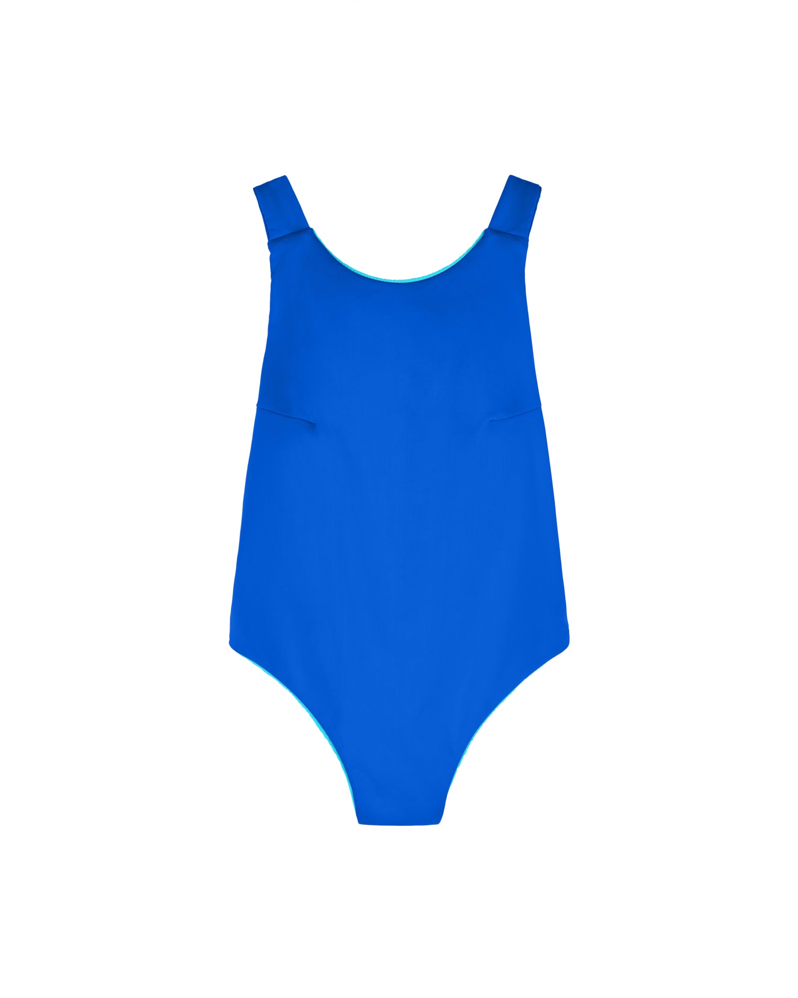 Sunback Swimsuit - Turquoise with Royal Blue Back