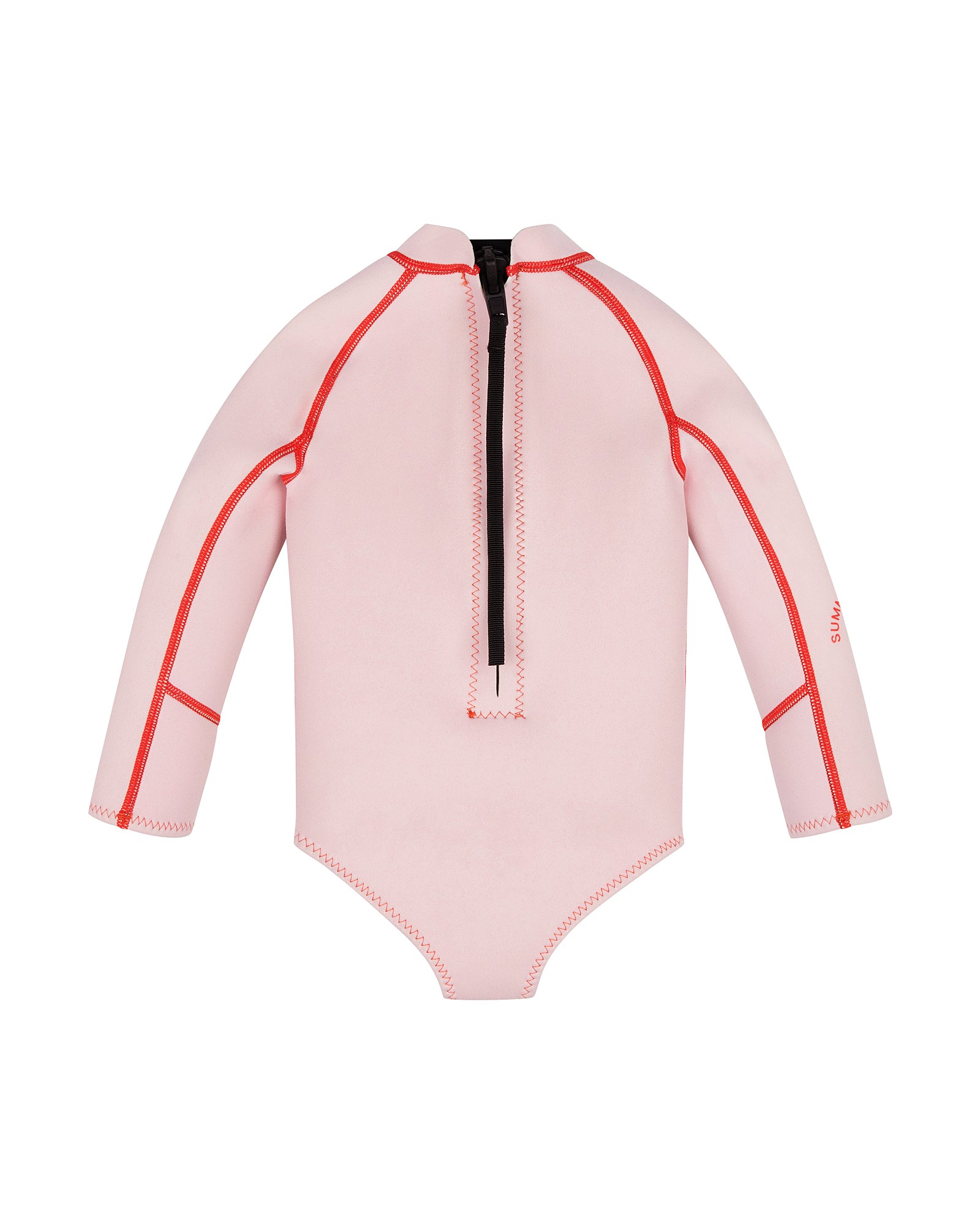 Long Sleeve Paddle Suit - Powder Pink/Tomato