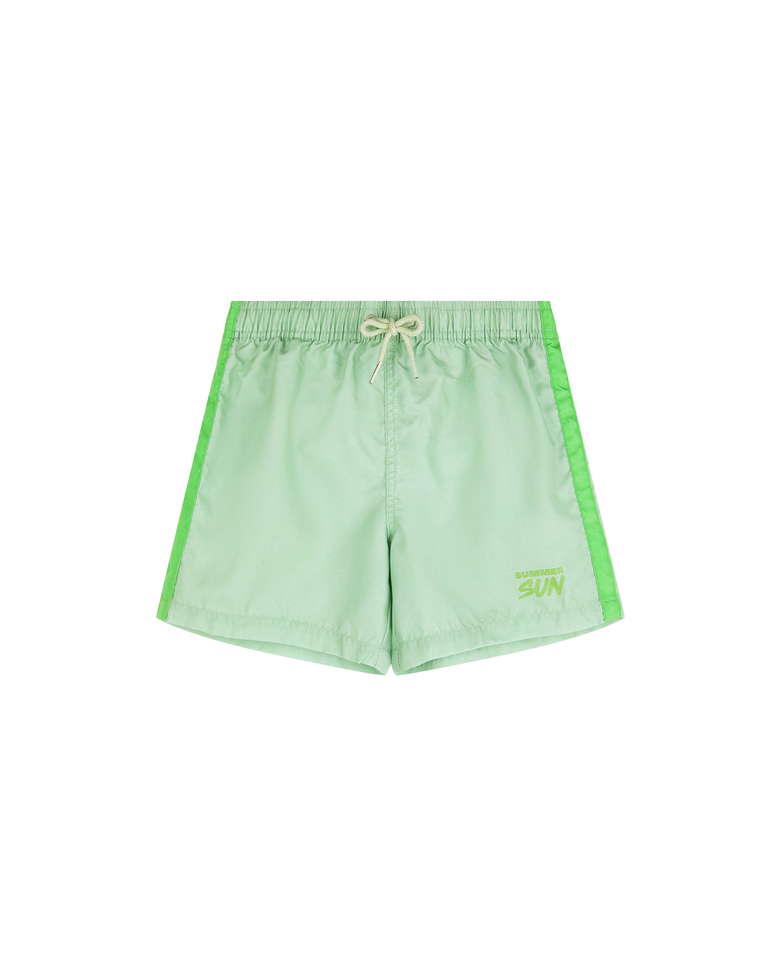 Sage with Palm Stripe Boardshort
