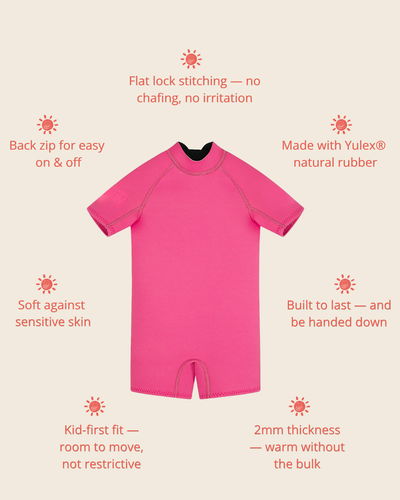 Short Sleeve Springsuit - Candy Pink