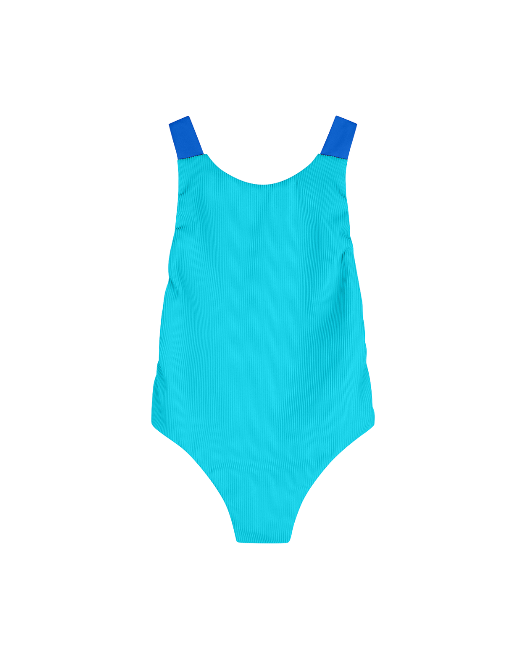 Sunback Swimsuit - Turquoise with Royal Blue Back