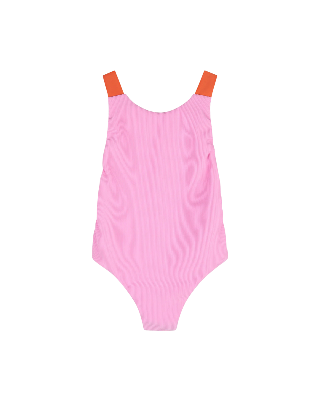 Sunback Swimsuit  - Pink with Burnt Orange Back