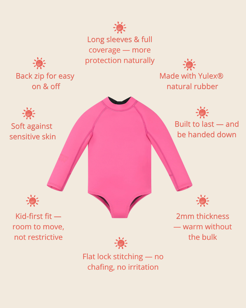 Long Sleeve Paddle Suit - Candy Pink