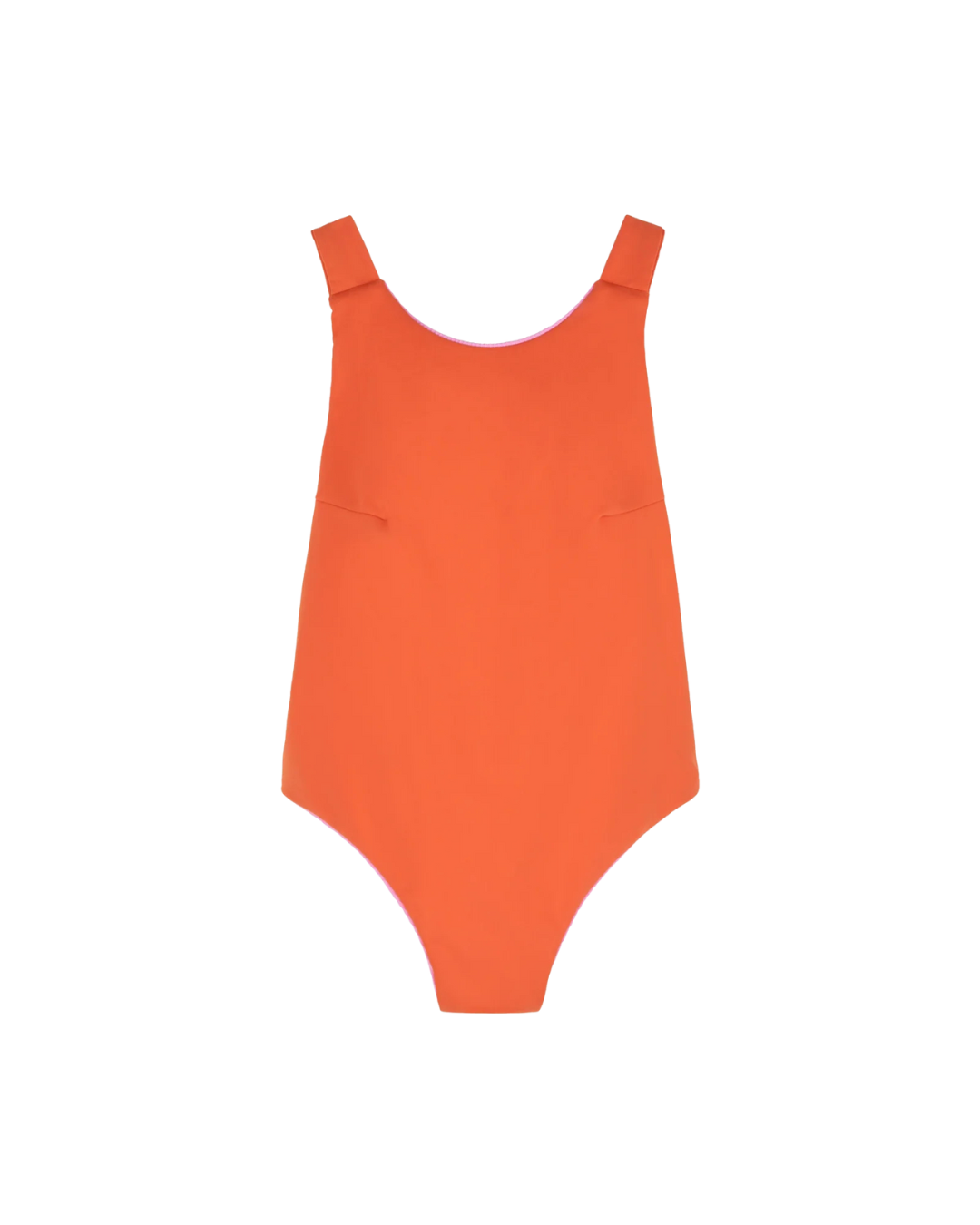 Sunback Swimsuit  - Pink with Burnt Orange Back