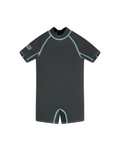 Short Sleeve Springsuit - Charcoal/Dusty Blue