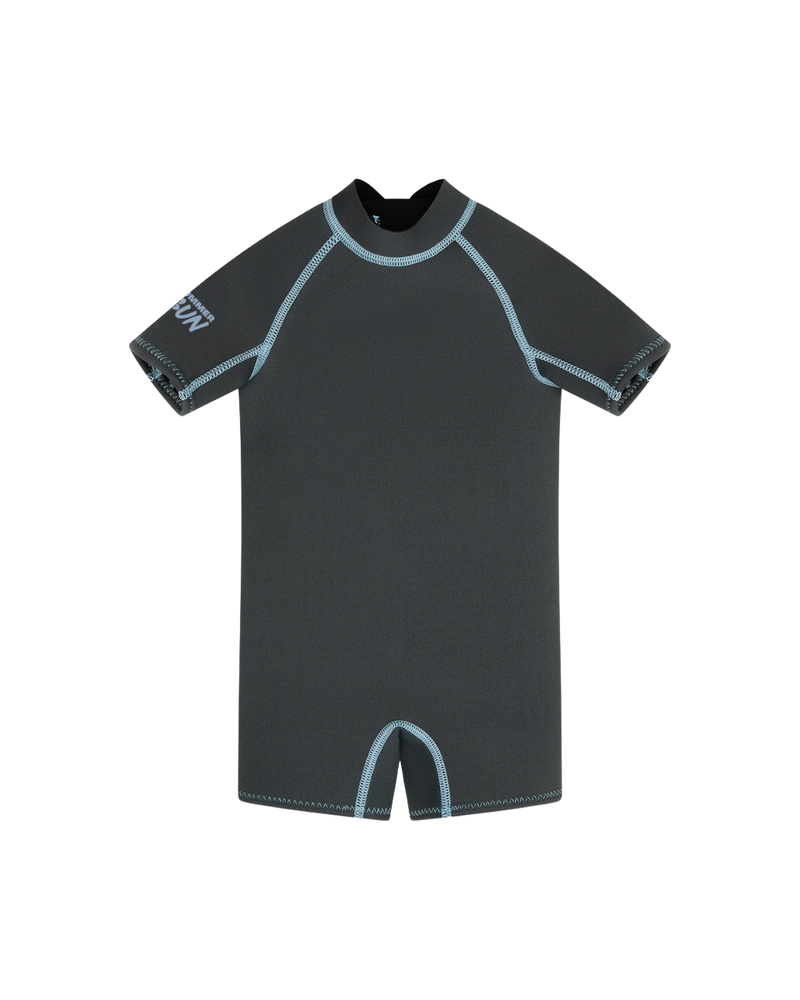 Short Sleeve Springsuit - Charcoal/Dusty Blue