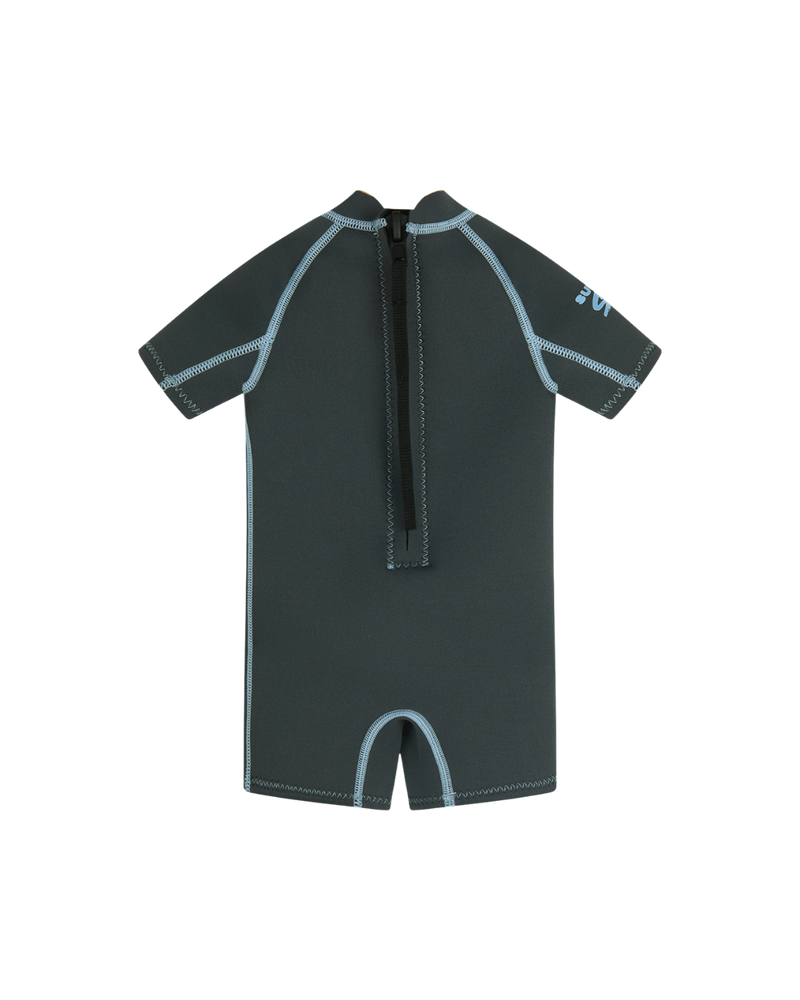 Short Sleeve Springsuit - Charcoal/Dusty Blue