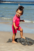 Short Sleeve Springsuit - Candy Pink