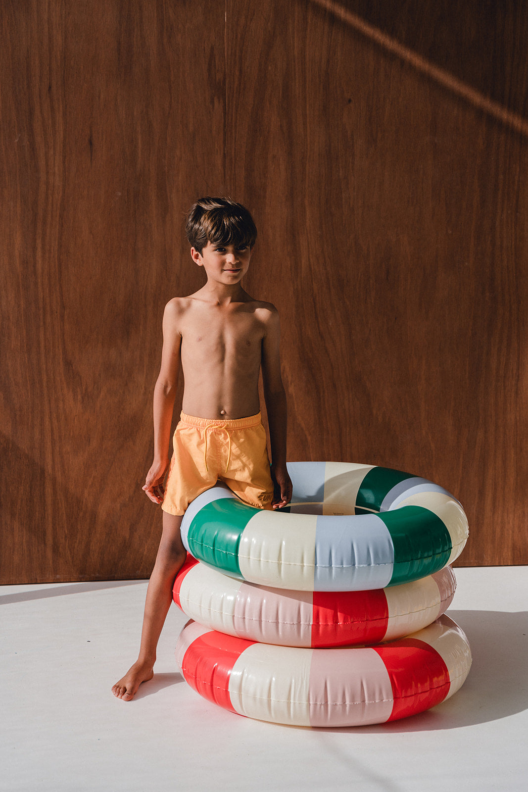 Sunset with Orange Stripe Boardshorts