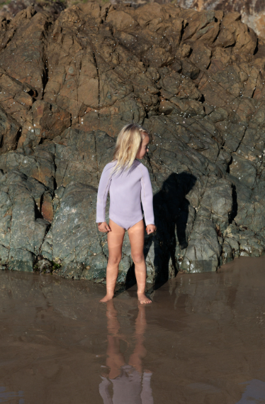 Long Sleeve Paddle Suit  - Lavender/Powder Pink