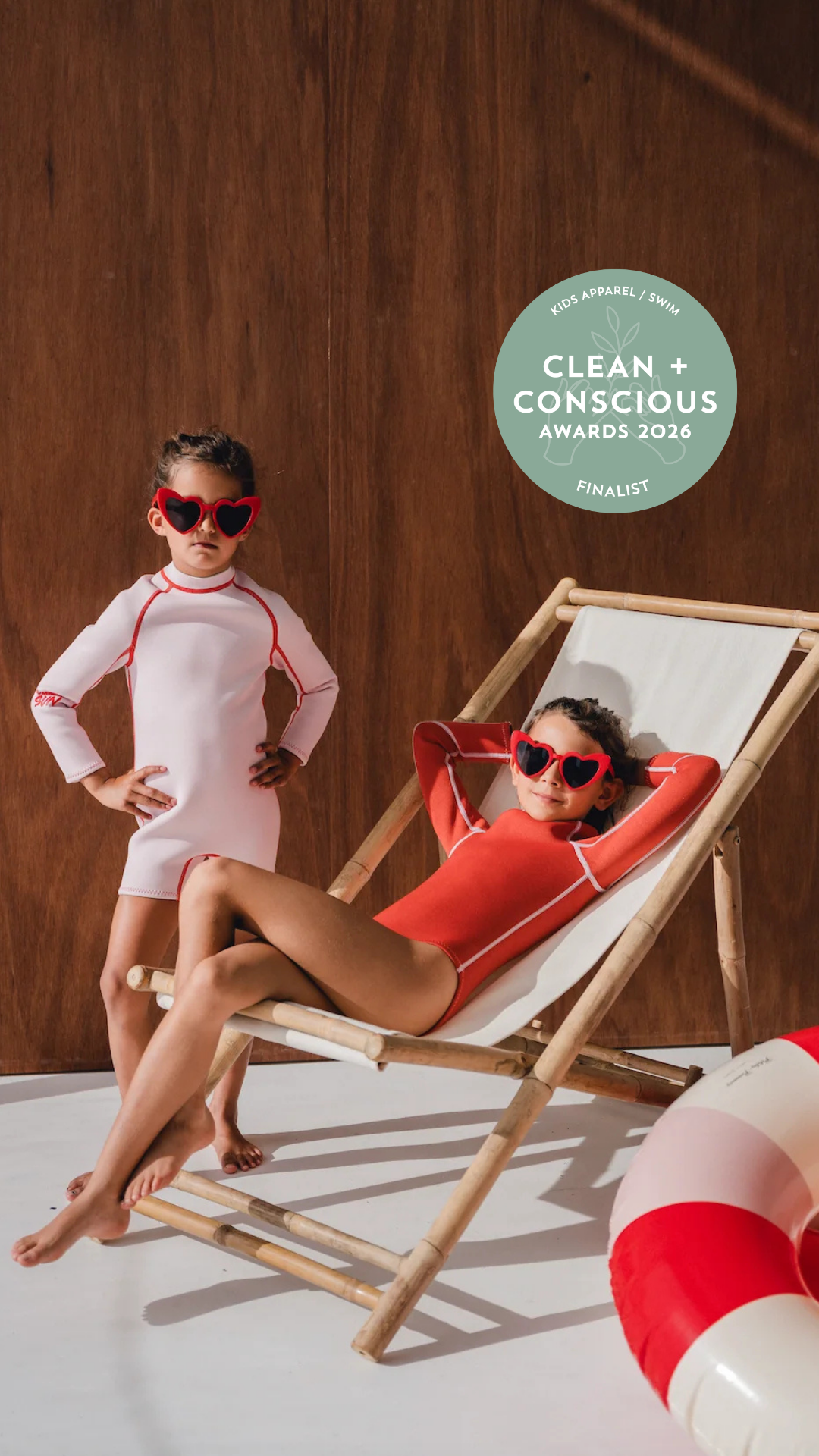 Springsuit Wetsuit - Powder Pink/Tomato