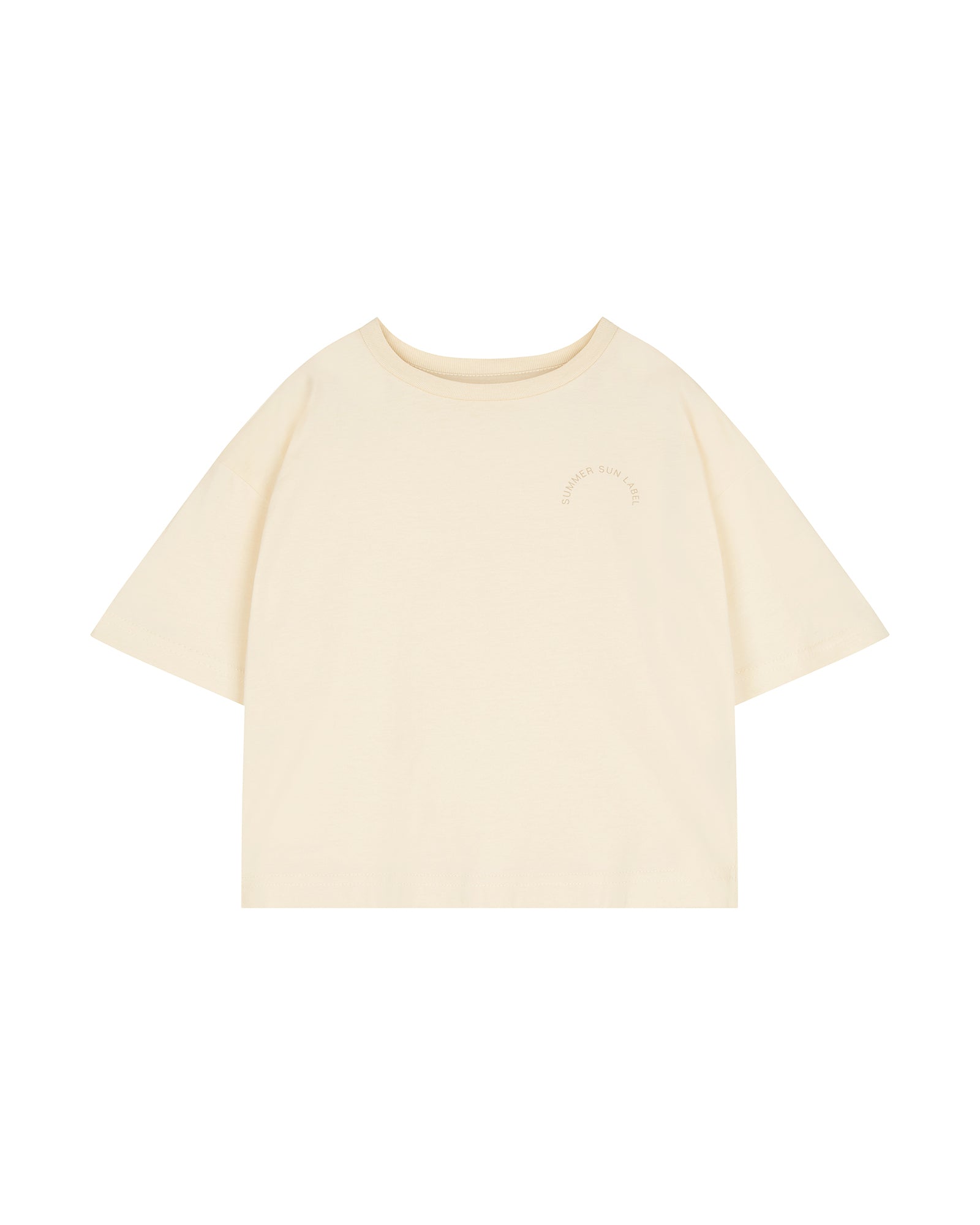 Short Sleeve Boxy T-Shirt - Cream