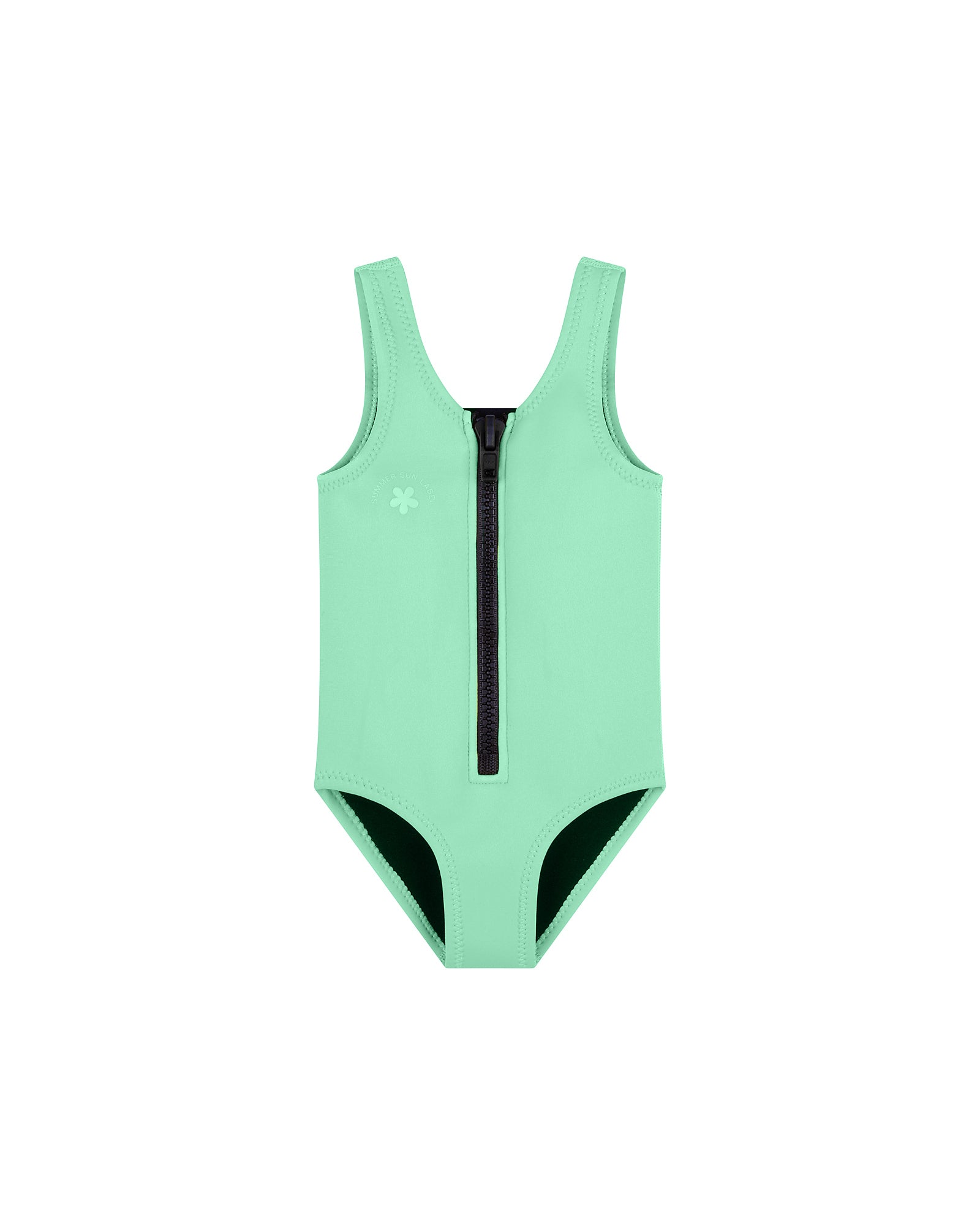 Zip Front Swimsuit  - Mint