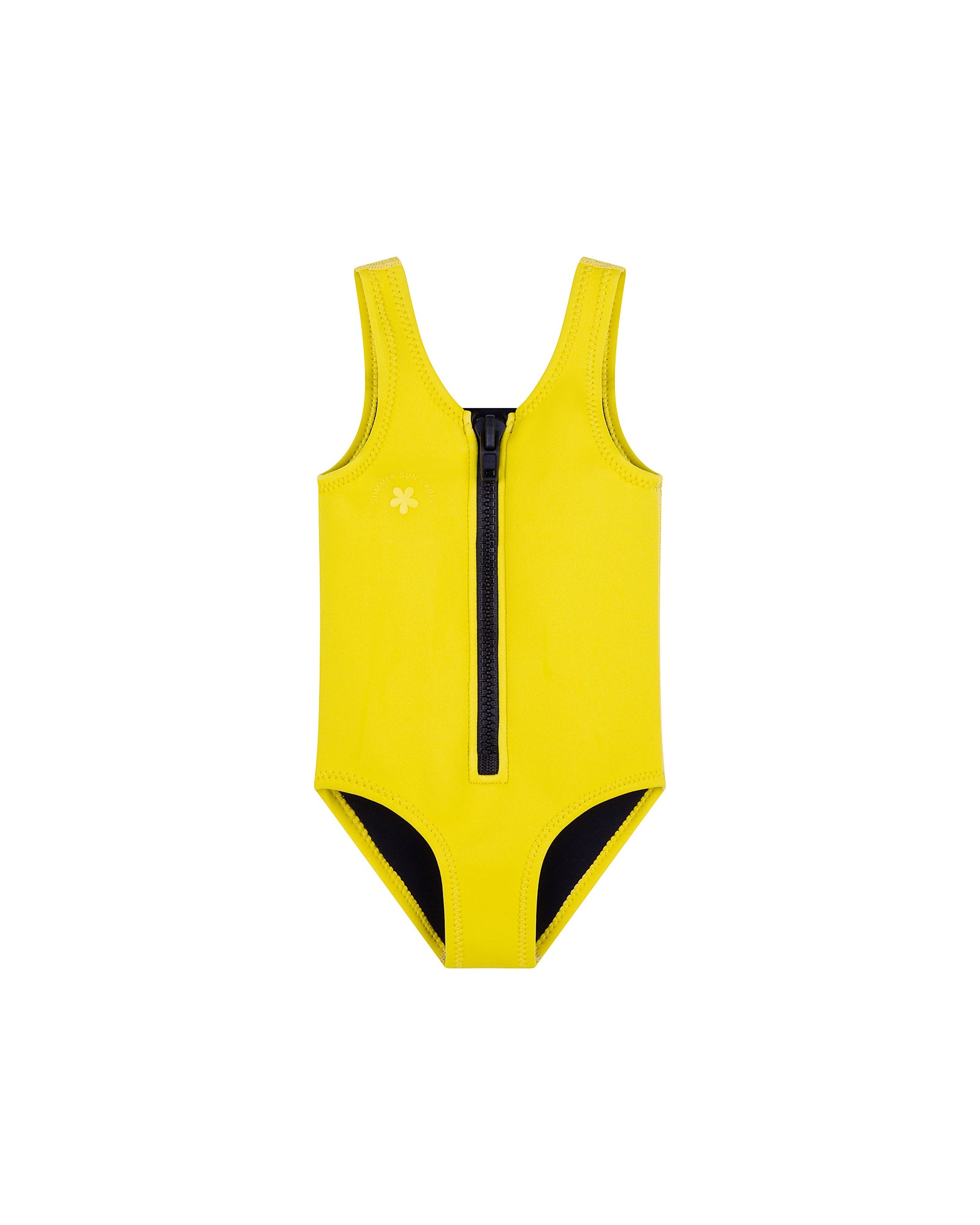 Zip Front Swimsuit  - Banana