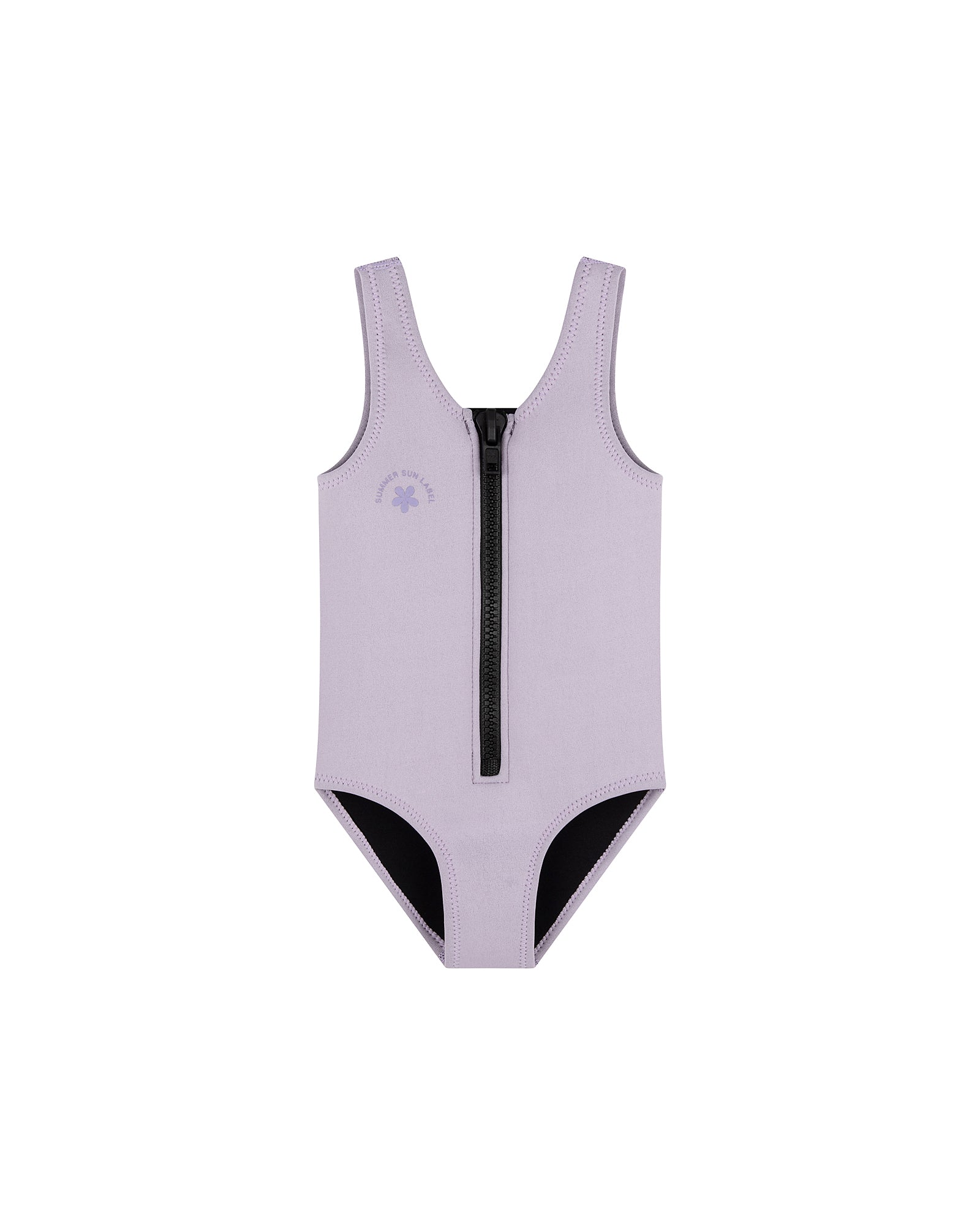 Zip Front Swimsuit  - Lavender