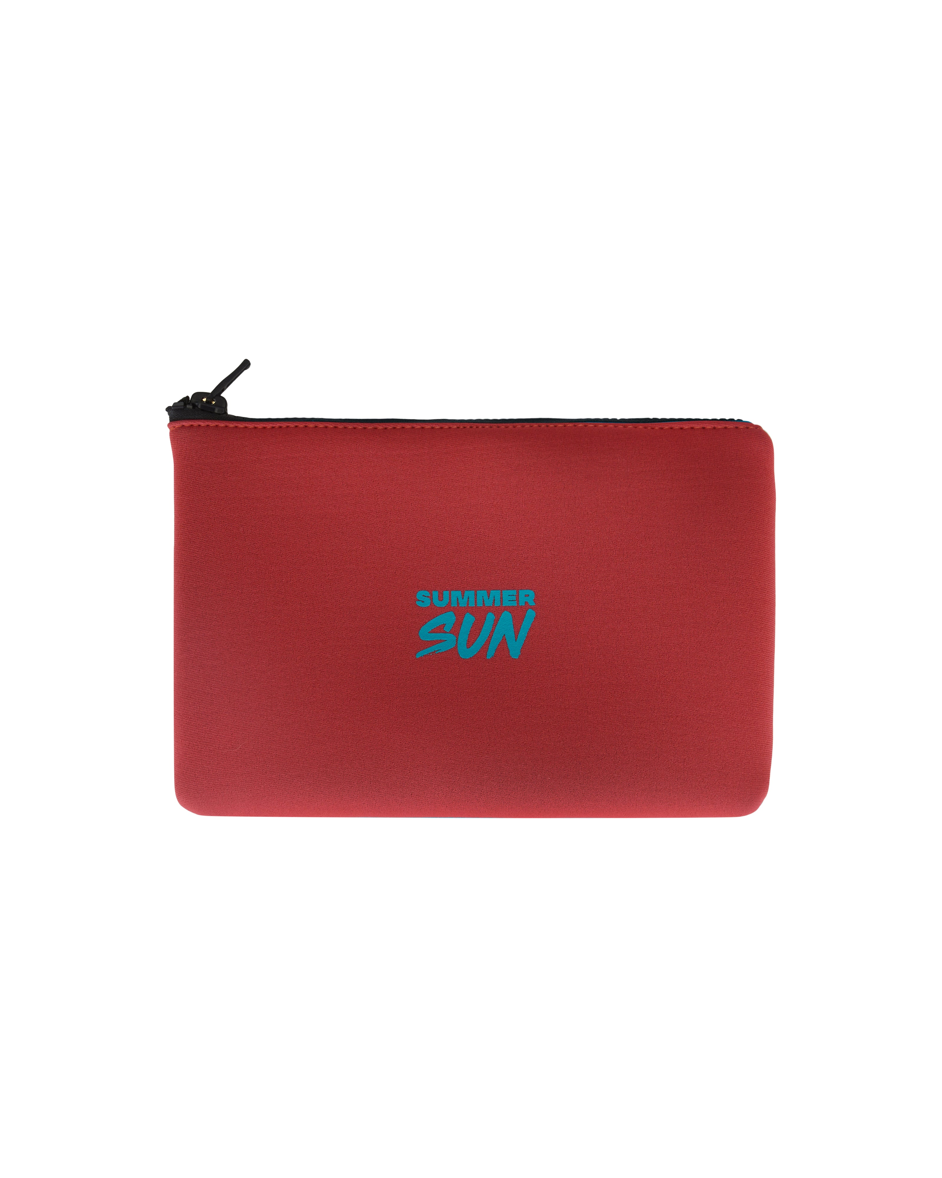 Beach Pouch - Tomato/Teal