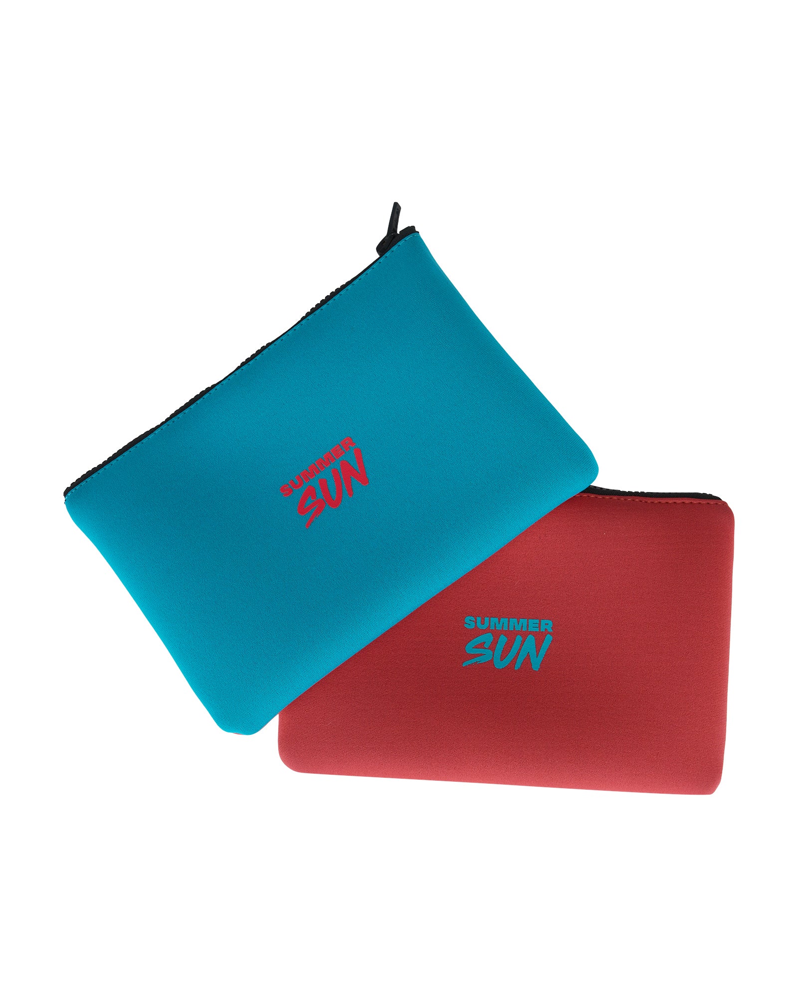 Beach Pouch - Tomato/Teal