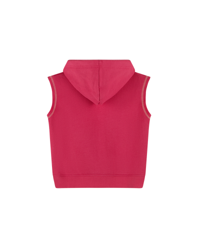 Sleeveless Hoodie - Candy Pink/Powder Pink
